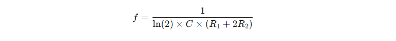 ne555 timer frequency formula
