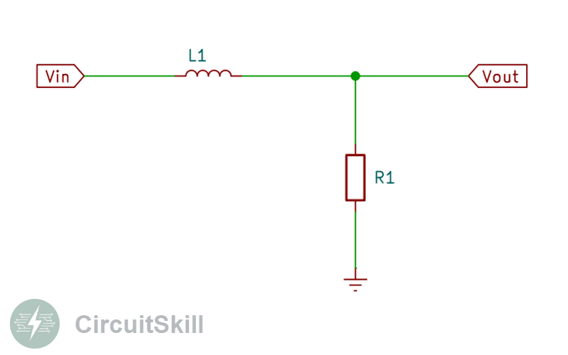 RL low pass filter schematics